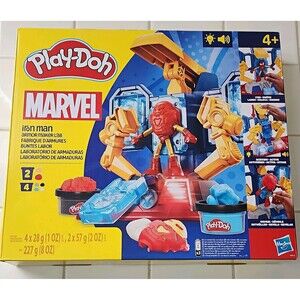 Play-Doh Marvel Iron Man Armor Maker Lab Set G0035, Ages 4+ Years